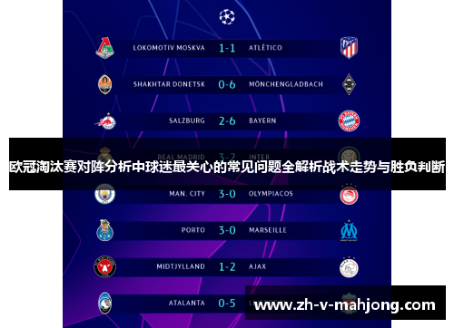 欧冠淘汰赛对阵分析中球迷最关心的常见问题全解析战术走势与胜负判断 欧冠淘汰赛对阵分析中球迷最关心的常见问题全解析战术走势与胜负判断